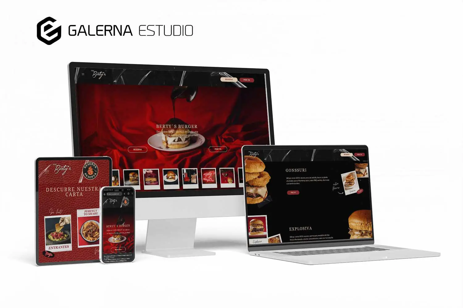 Creación página web Wordpress Bertys Burger formato responsive