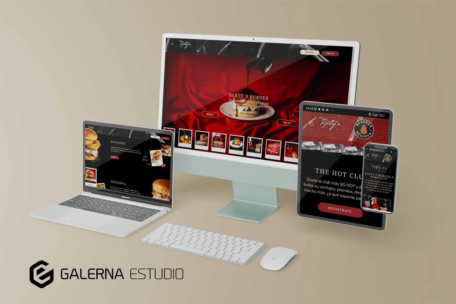 Proyecto web Wordpress hamburguesería Bertys Burger diseño profesional