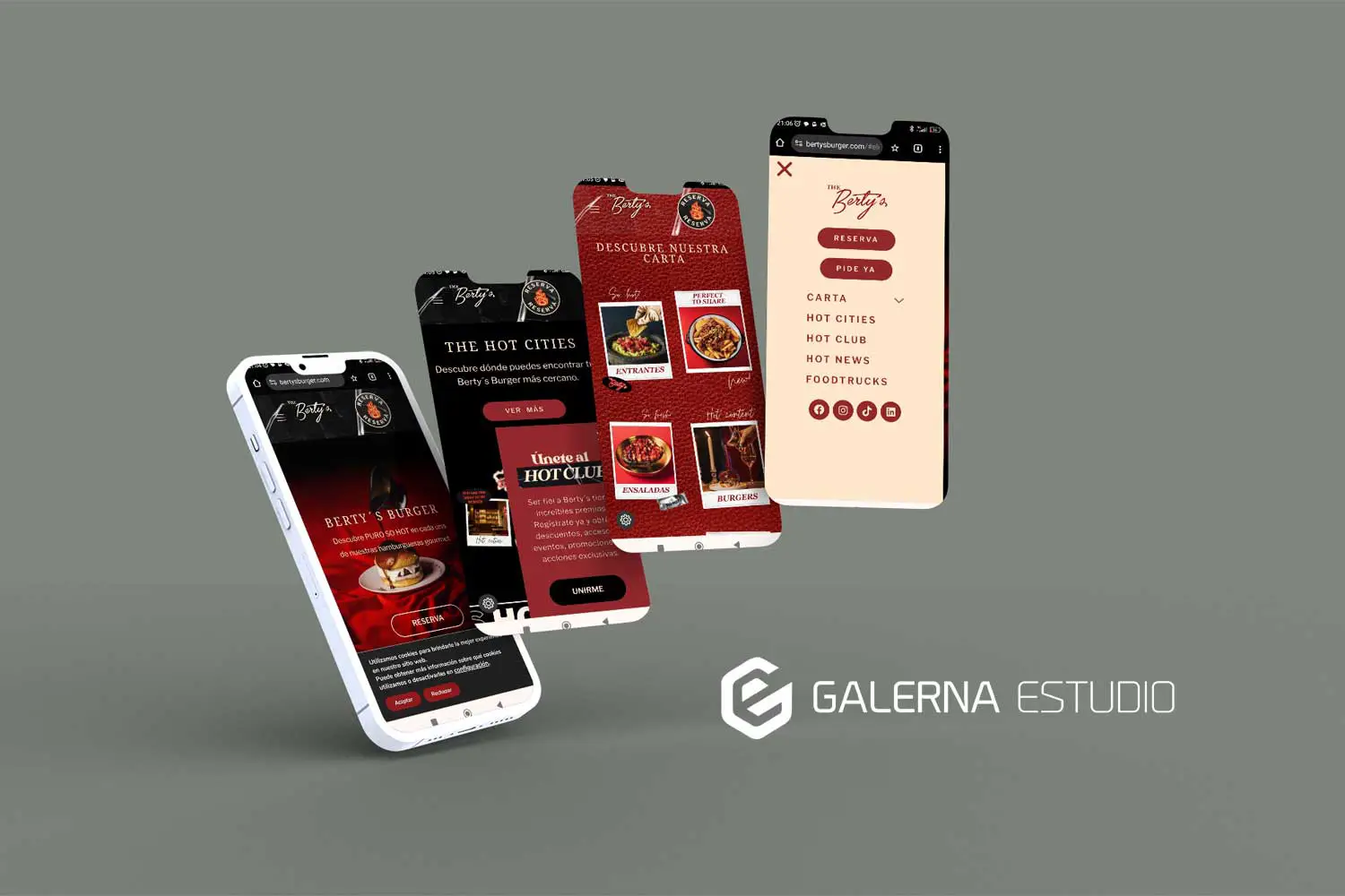 Página web Wordpress optimizada móviles Bertys Burger hamburguesería