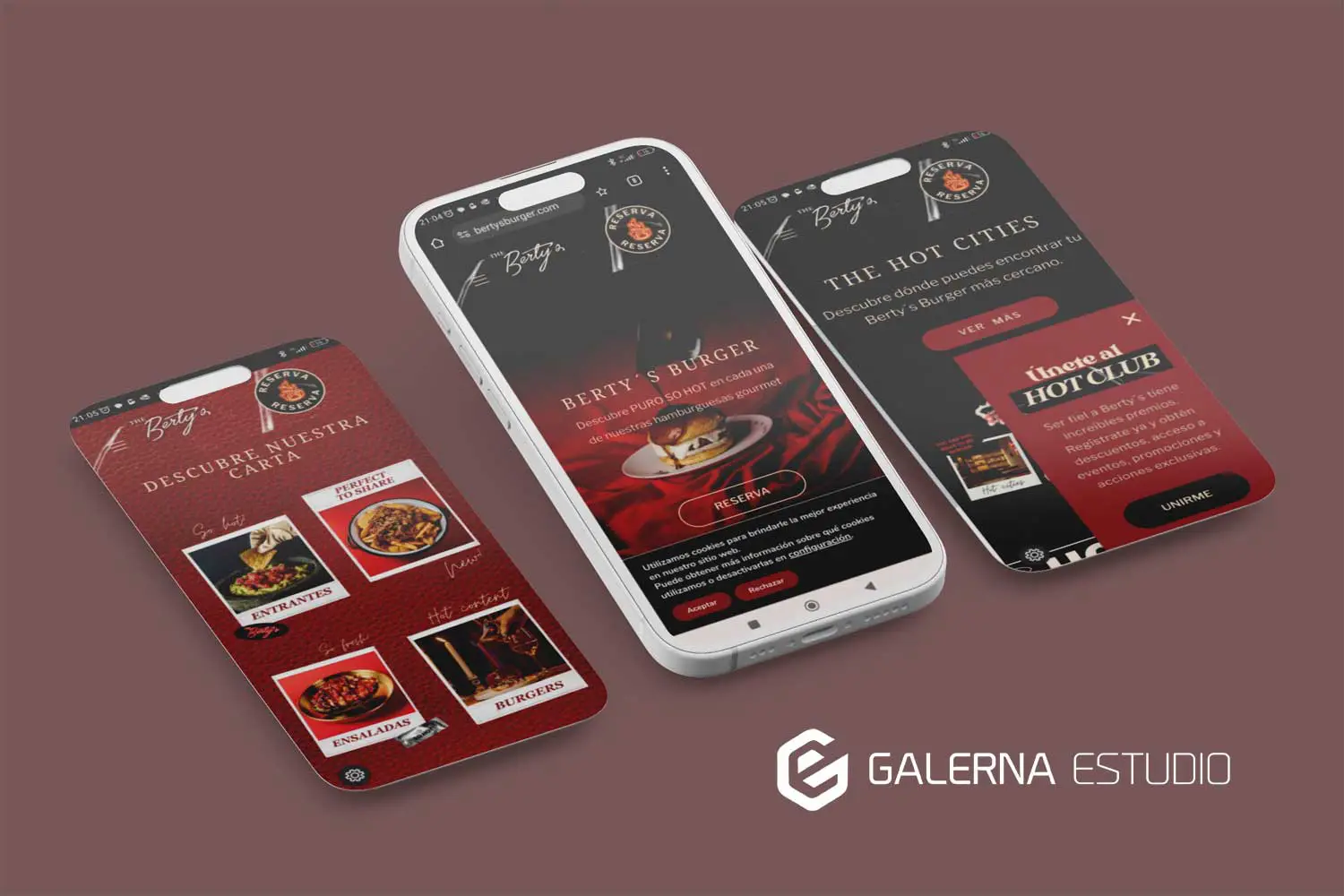 Página web Wordpress adaptada móviles Bertys Burger