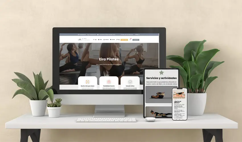Proyecto web WordPress responsive Eira Pilates Gijón