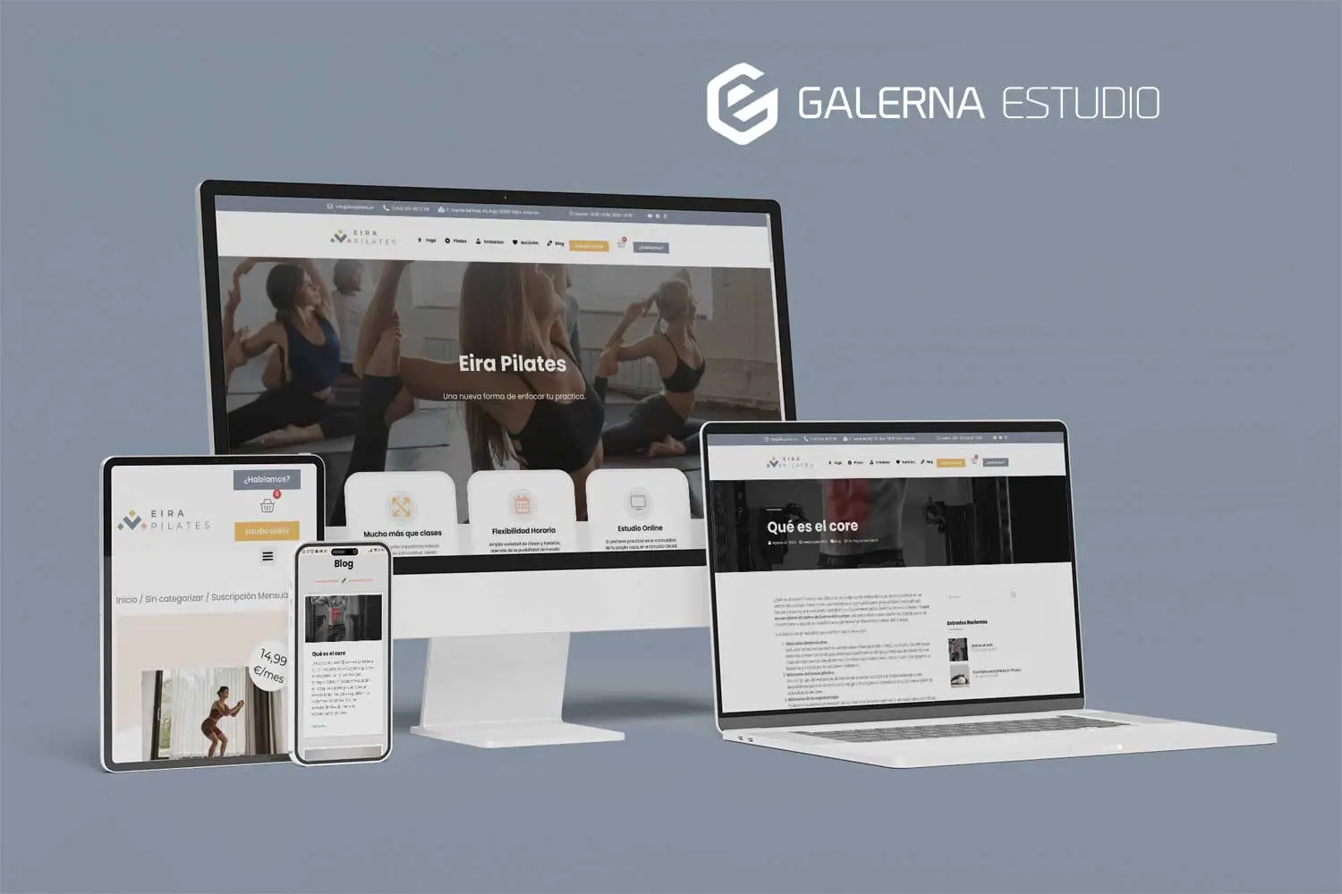 Diseño web Wordpress medida Pilates Gijón