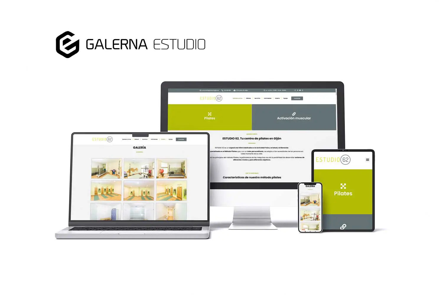 Diseño web responsive servicios pilates Gijón